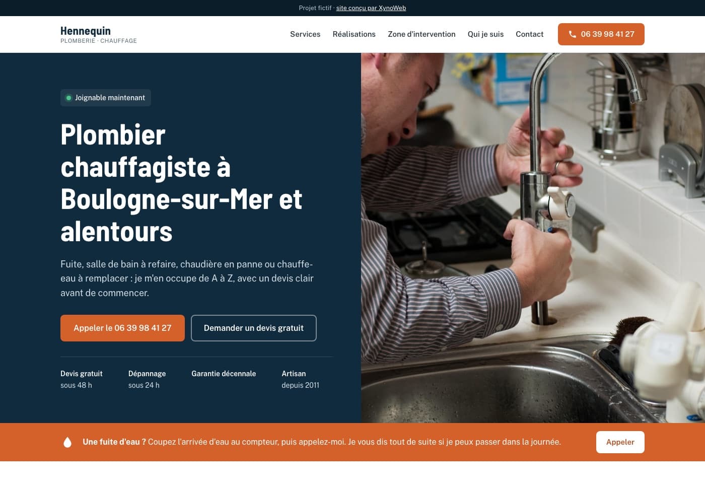 Site Hennequin Plomberie