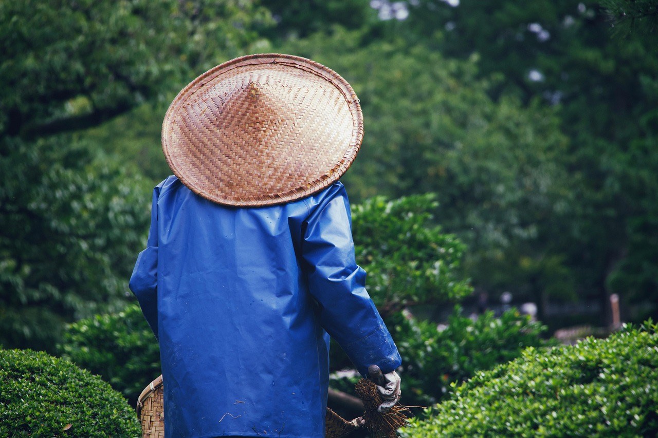 Jardinier au travail